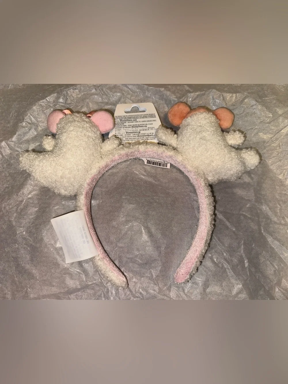 2026 Disney Parks Halloween Mickey Minnie PASTEL Ghost Plush Ears Headband NWT